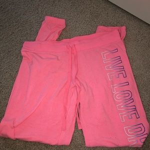 Neon pink comfy pants. Worn a couple times